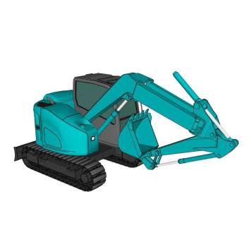 履带式挖掘机机械SU模型 - SU模型免费下载_sketchup模型