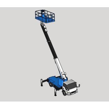 车载式高空作业车机械SU模型 SU模型下载