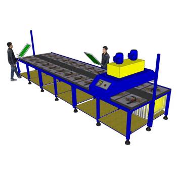 工业印刷机流水线机械SU模型 SU模型下载