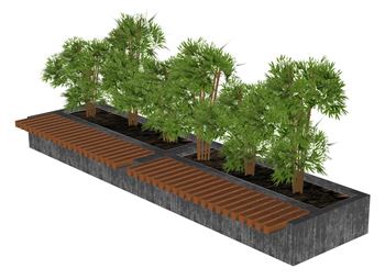 公园景观座椅景观SU模型 SU模型下载