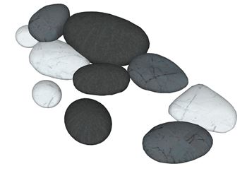 造景石鹅卵石子景观SU模型 SU模型下载