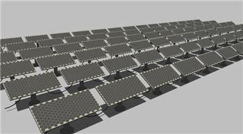 太阳能板光伏电站 SU模型下载