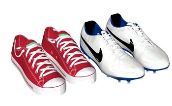 运动鞋帆布鞋服饰SU模型 - SU模型免费下载_sketchup模型