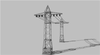 高压输电塔电力设施 SU模型下载