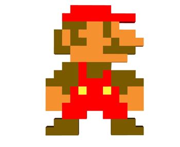任天堂像素马里奥游戏角色 SU模型下载