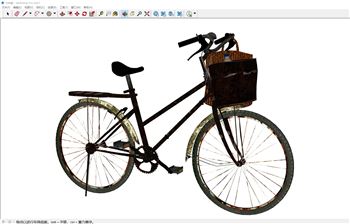 生锈老旧的自行车单车交通SU模型 SU模型下载