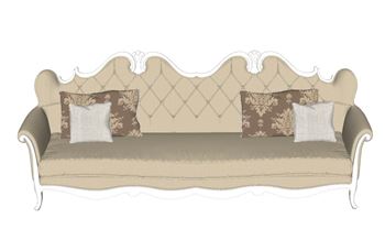 欧式雕花沙发沙发SU模型 SU模型下载