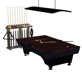 台球桌 SU模型下载