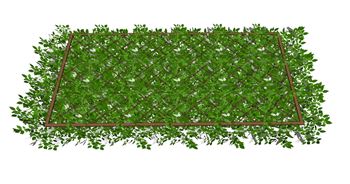 格栅绿植吊顶装饰SU模型 SU模型下载