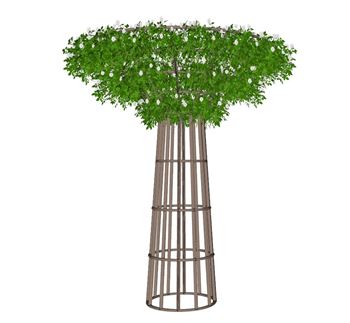垂直绿化伞状花架景观SU模型 SU模型下载