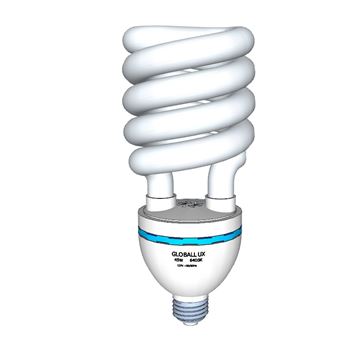 螺旋节能灯SU模型 SU模型下载