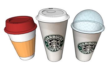 星巴克纸杯SU模型 - SU模型免费下载_sketchup模型