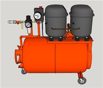 空气压缩机工业设备SU模型 - SU模型免费下载_sketchup模型