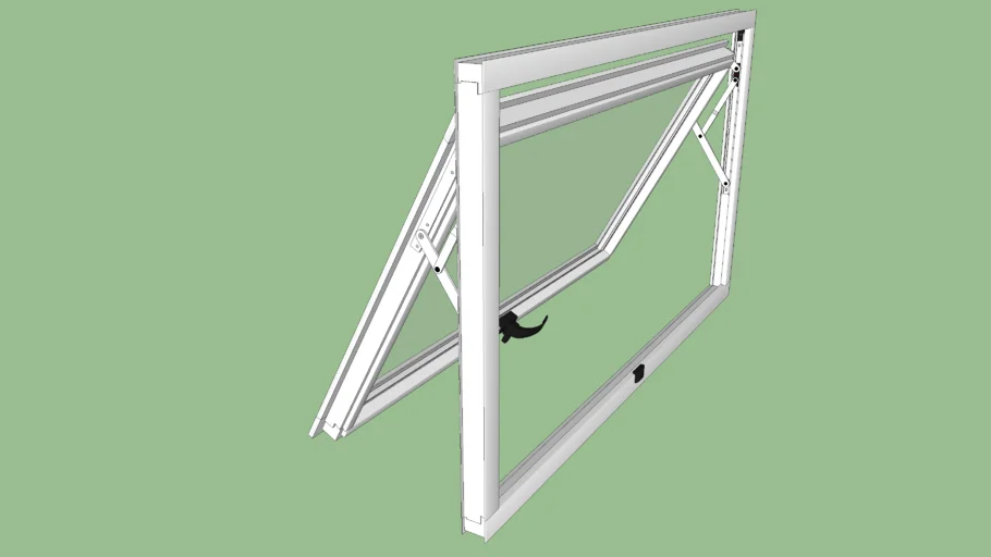 门窗构件上悬窗SketchUp模型门窗SU模型 SU模型下载