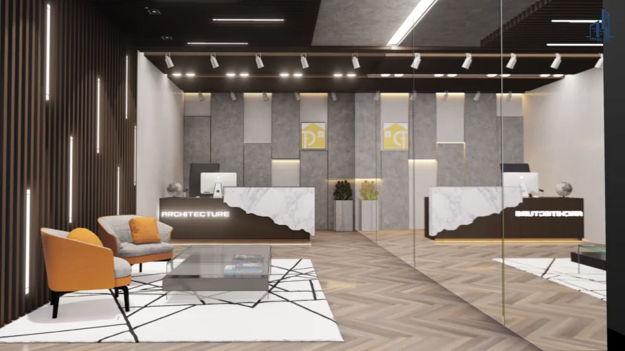 现代办公接待区室内模型场景SU模型 - SU模型免费下载_sketchup模型