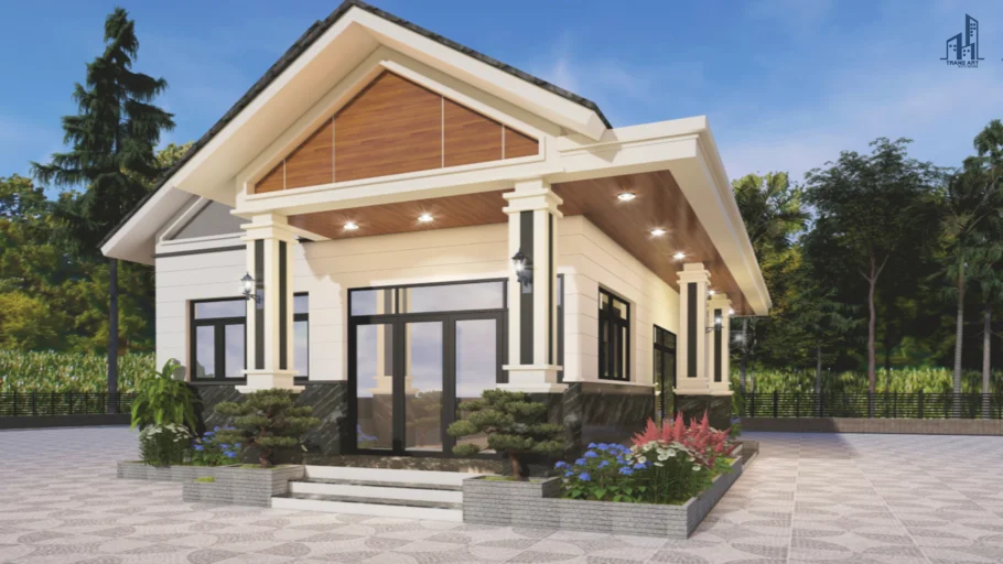 简约东南亚别墅住宅建筑SU模型 SU模型下载