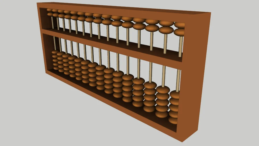 传统算盘SU模型 SU模型下载