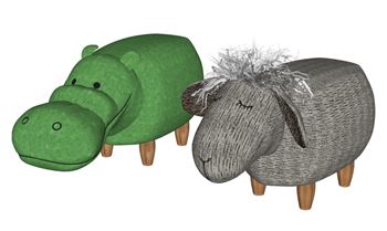 儿童动物造型换鞋凳SU模型 SU模型下载