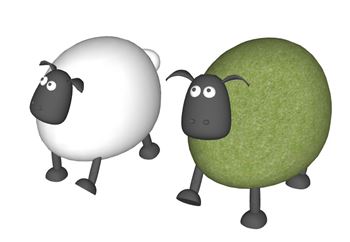 卡通儿童小羊SU模型 SU模型下载