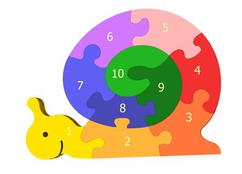 儿童蜗牛数字拼图SU模型 SU模型下载