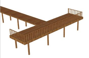 景观栈道码头SU模型SU模型 SU模型下载