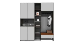 现代入户玄关一体柜SU模型 SU模型下载