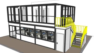 模块化集装箱办公空间SU模型 SU模型下载