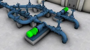 工业水泵管道阀门系统SU模型 SU模型下载