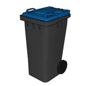 带轮环卫垃圾桶SketchUp模型 SU模型下载