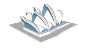 悉尼歌剧院地标SU模型 - SU模型免费下载_sketchup模型