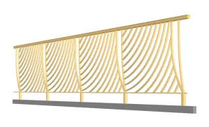 流线型艺术金属栏杆SU模型 SU模型下载