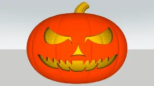 万圣节邪恶南瓜灯SU模型 - SU模型免费下载_sketchup模型