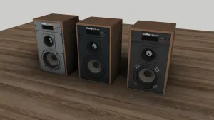 复古木质三分频音箱SU模型 - SU模型免费下载_sketchup模型