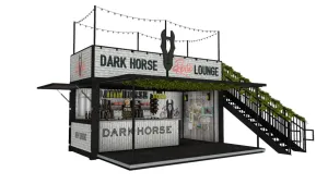 工业风双层集装箱酒吧SU模型 - SU模型免费下载_sketchup模型