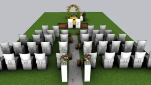 西式草坪婚礼仪式区SU模型 SU模型下载