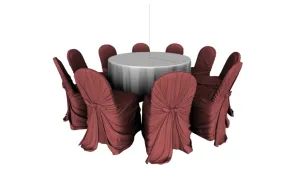 宴会圆桌椅套组合SU模型 - SU模型免费下载_sketchup模型