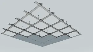 金属龙骨架吊顶框架SU模型 SU模型下载