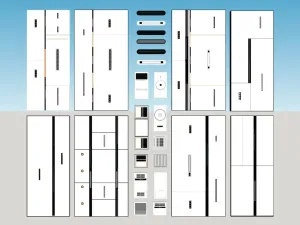 浴室线性灯浴霸SU模型 SU模型下载