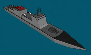 现代驱逐舰高精度SU模型 SU模型下载