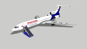 飞机图-154客机SU模型 SU模型下载