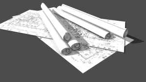 装饰工程图纸SU模型 SU模型下载