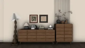 中古风斗柜组合SU模型 SU模型下载