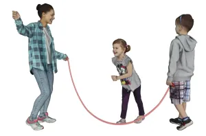 亲子跳绳互动儿童人物SU模型 - SU模型免费下载_sketchup模型