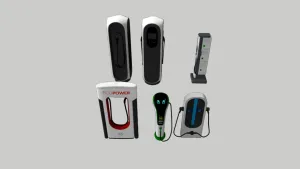 新能源汽车充电桩组合SU模型 SU模型下载