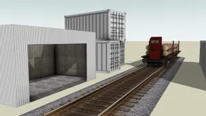 铁路货运场站SU模型 SU模型下载