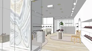 轻奢女鞋店SU模型 SU模型下载