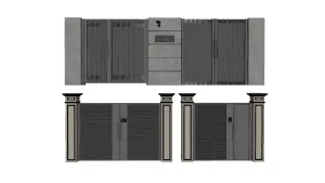 新中式别墅大门SU模型 SU模型下载