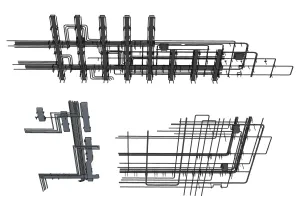 管道综合排布SU模型 SU模型下载