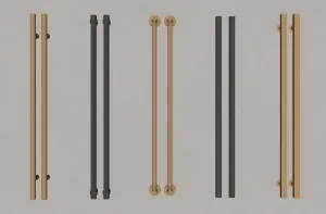 现代金属玻璃门拉手SU模型 SU模型下载