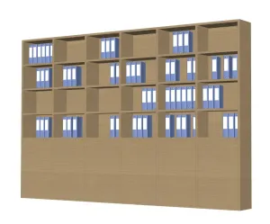 木质文件柜档案柜SU模型 SU模型下载